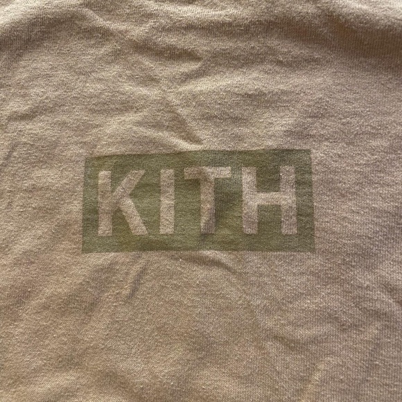 KITH x Nonnative Box Logo Clerk S/S Tee Size XL - Tan Color Rare Collab T-shirt - Picture 2 of 5